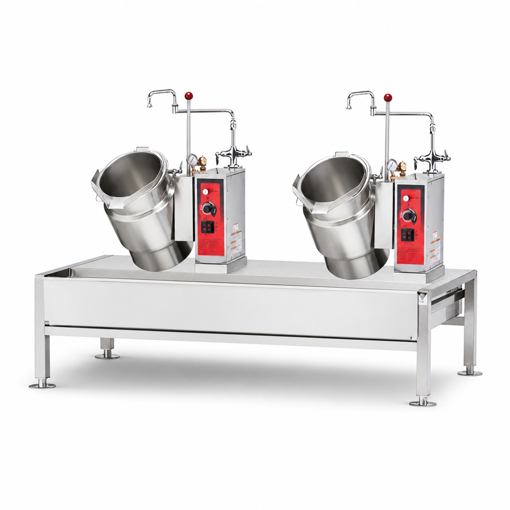Two Included Tilting Kettles