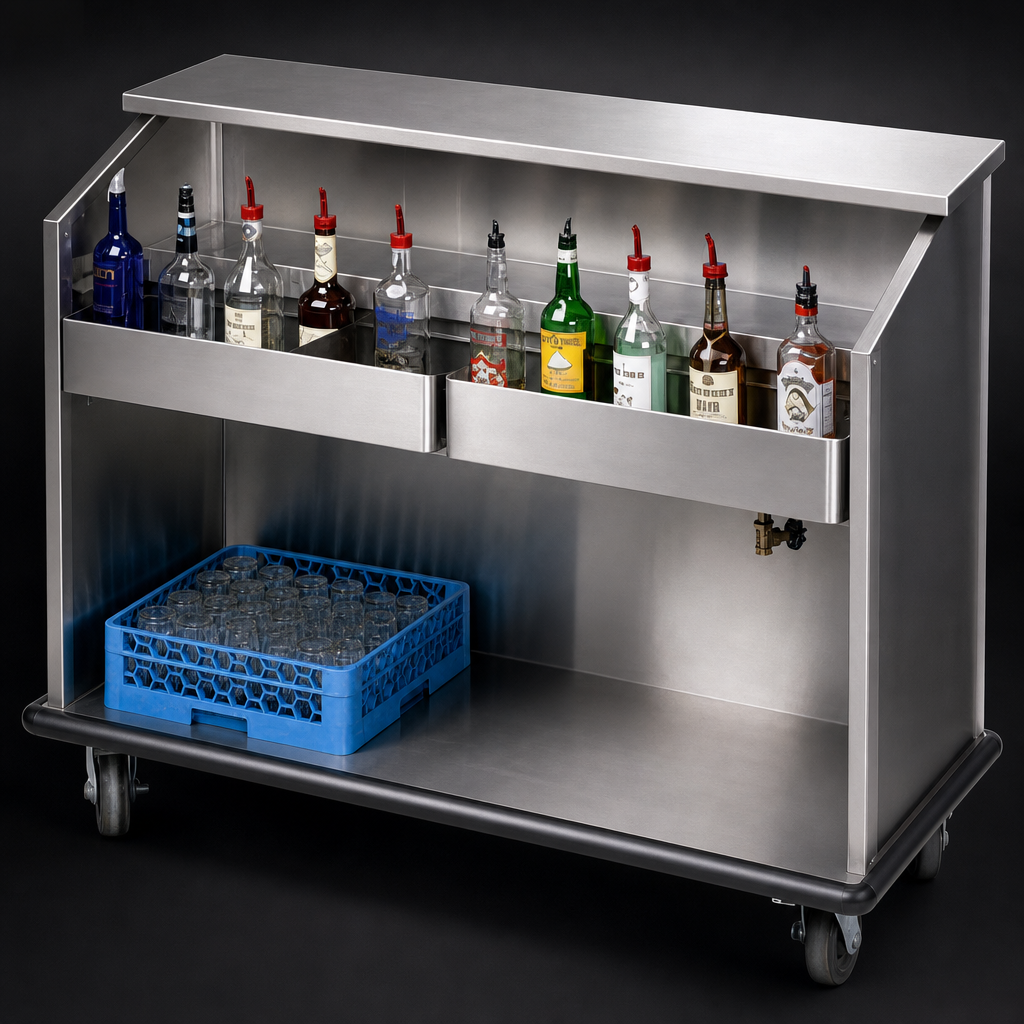 Stainless Steel Bartender Side and Workboard