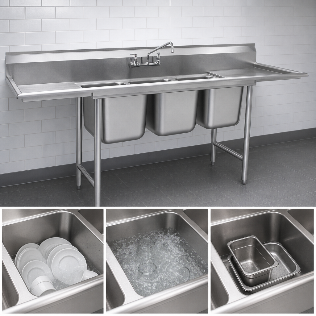 Three-Compartment Basin