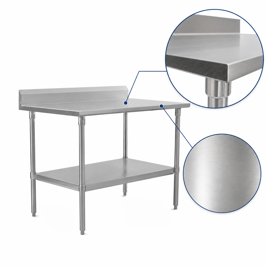 16-Gauge Stainless Steel Top