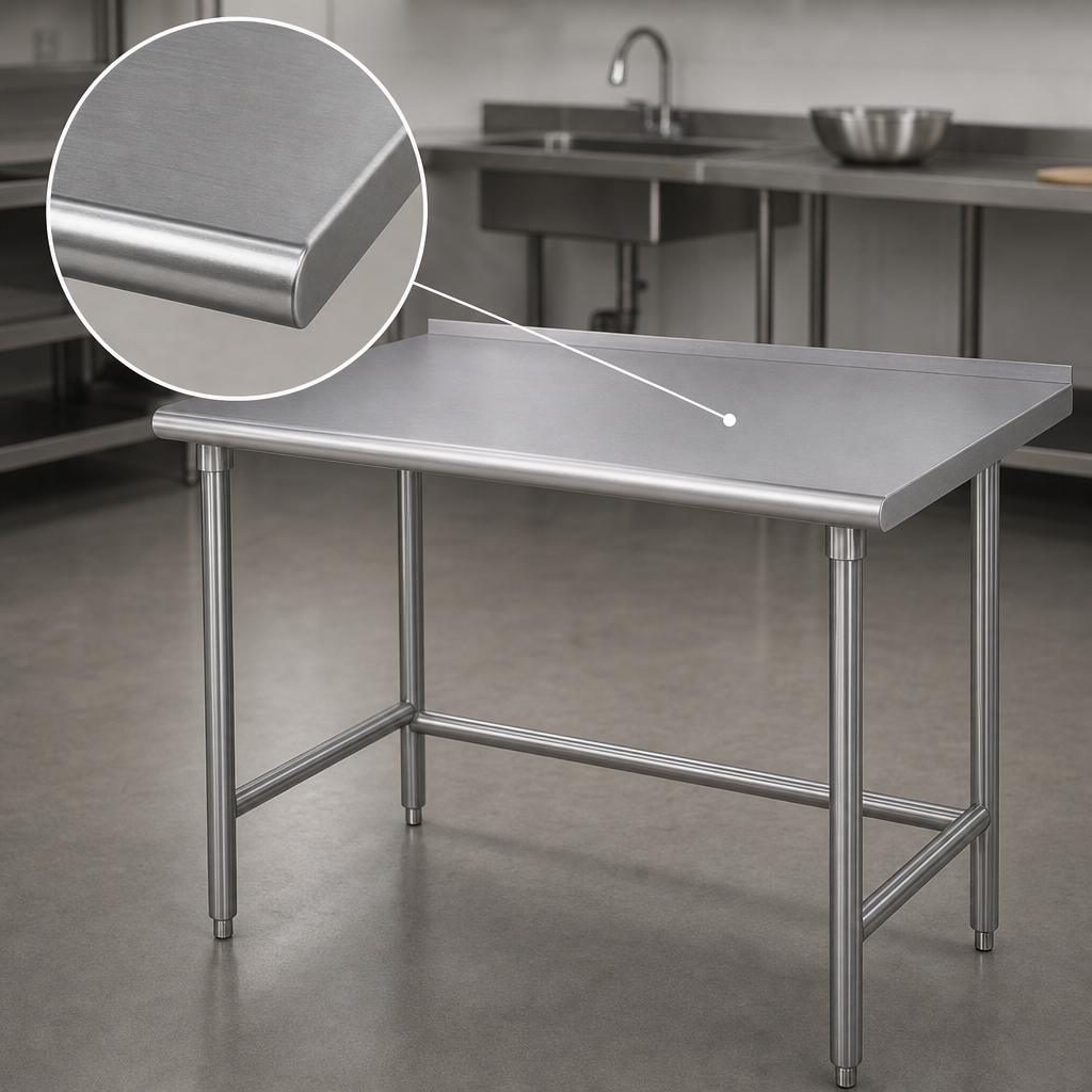 16-Gauge 304 Stainless Steel Top