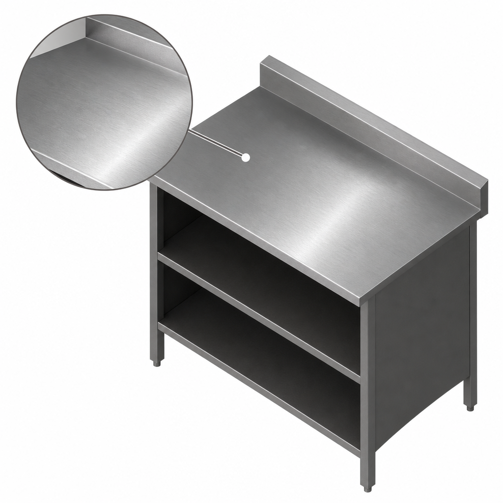 16-Gauge Stainless Steel Top