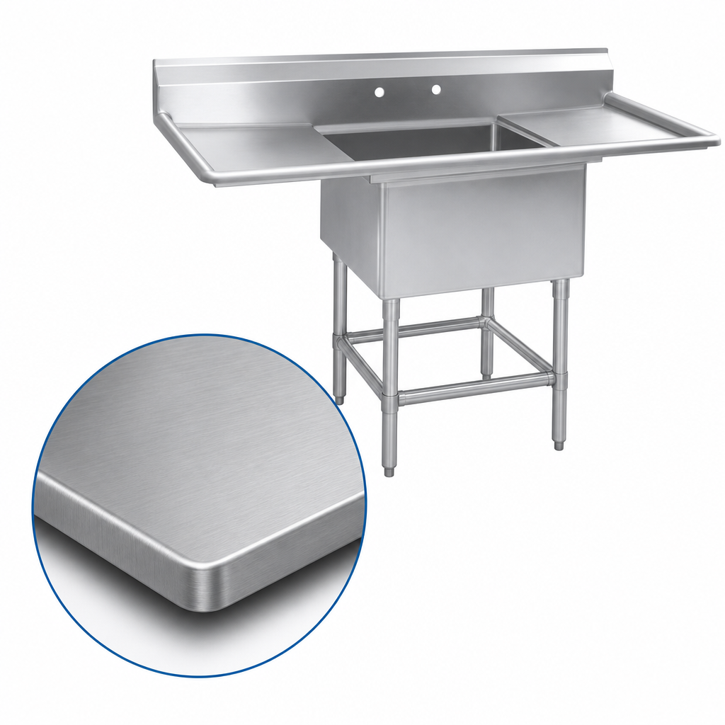 14-Gauge 304 Stainless Steel Top