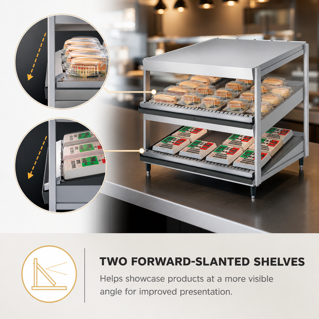 Two Forward-Slanted Shelves