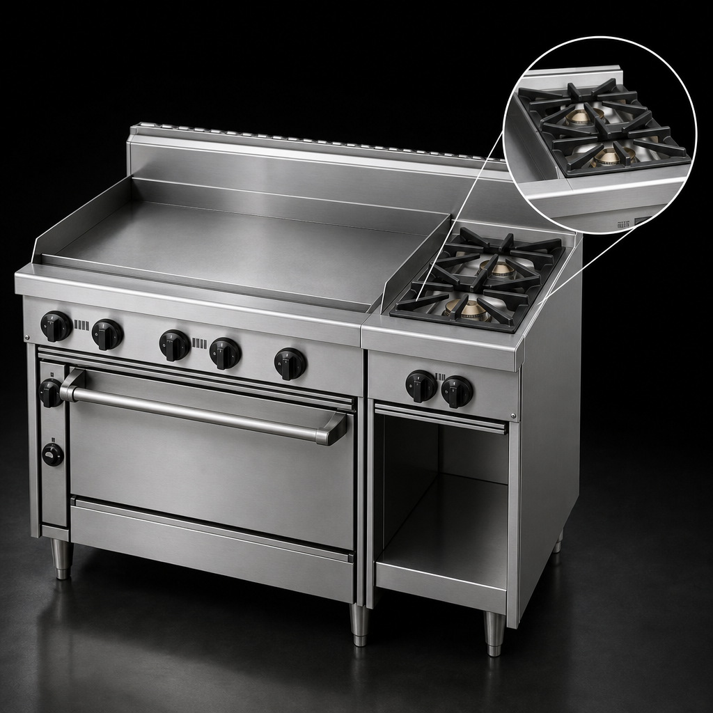 Right-Side Open Burners