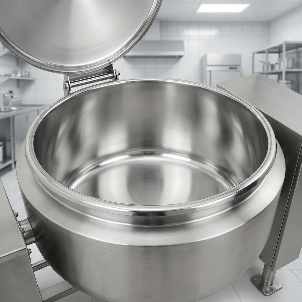 This image highlights the kettle's pristine 316 stainless steel interior, built for superior corrosion resistance and durability.
