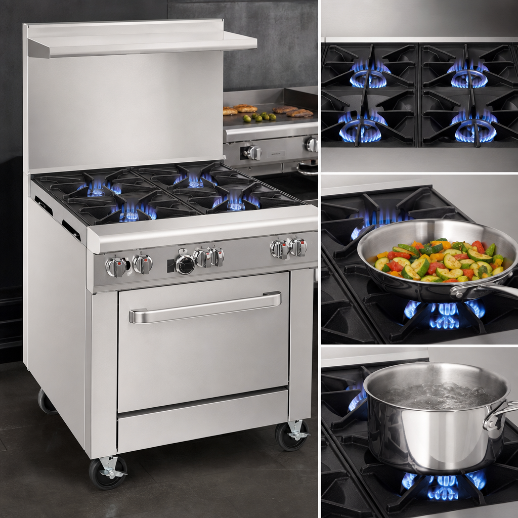 Four Open Burners