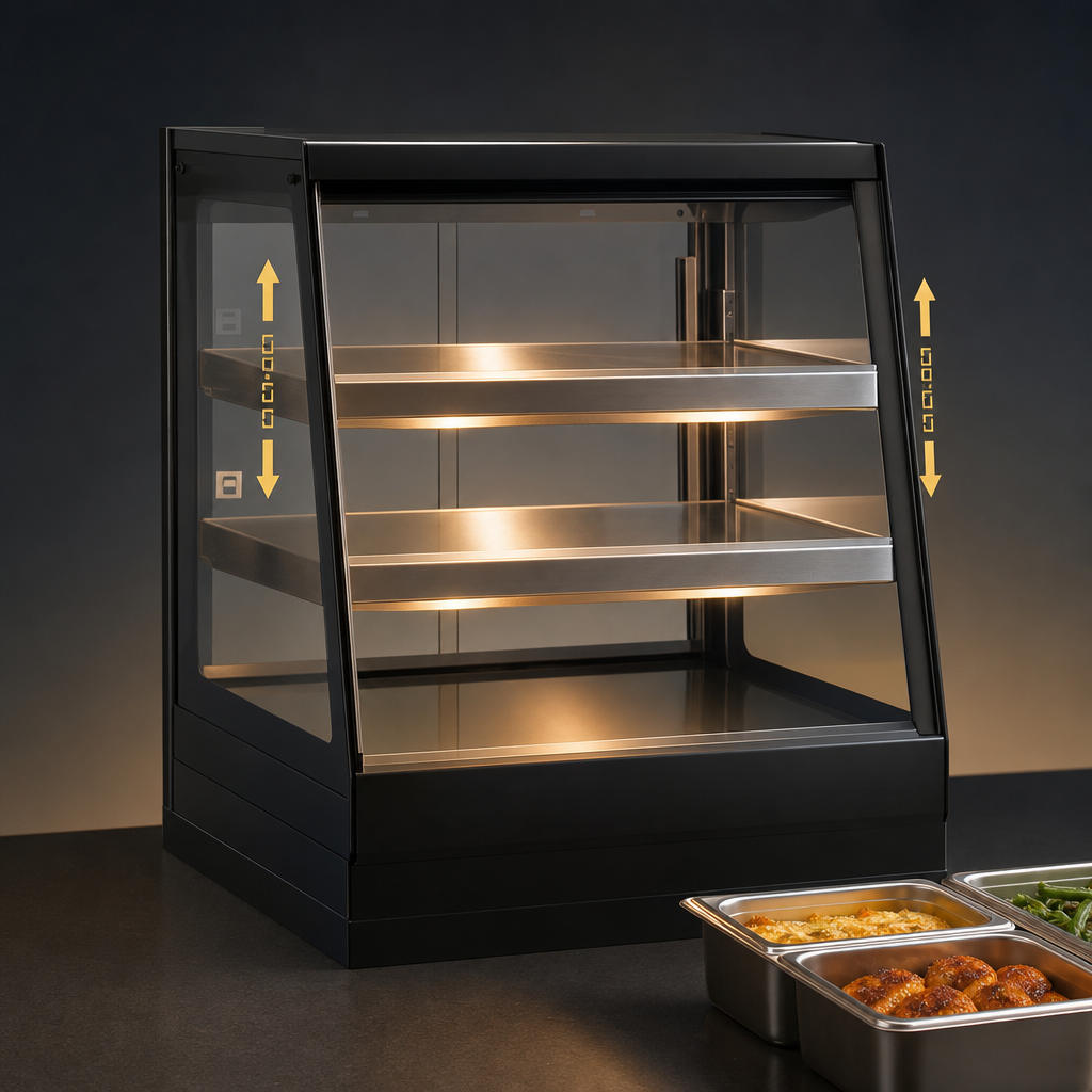 Two Adjustable Heated Shelves