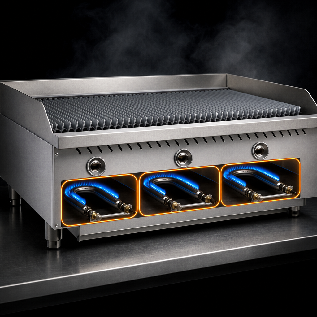 Three High-Output Burners