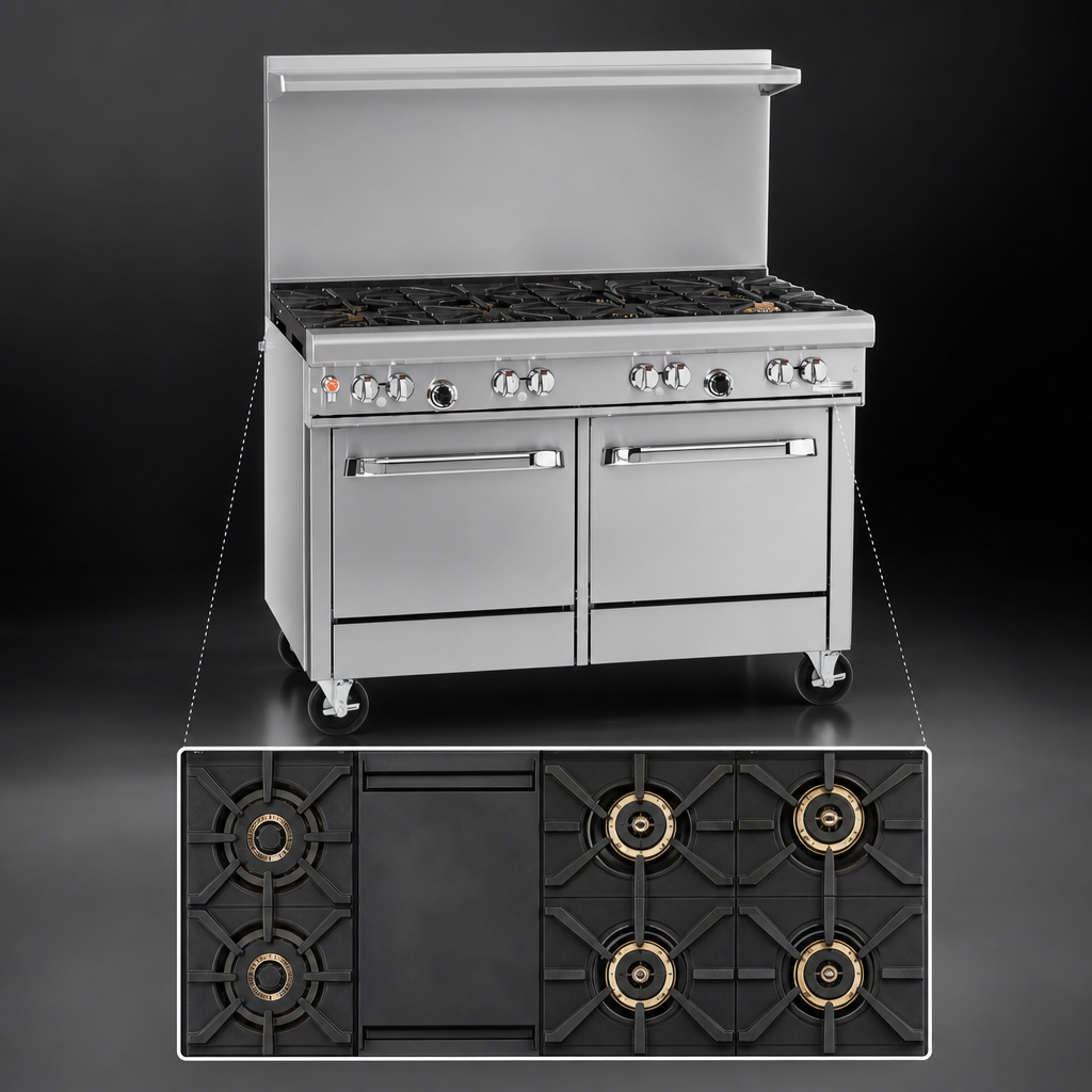 7-Burner Cooktop Layout