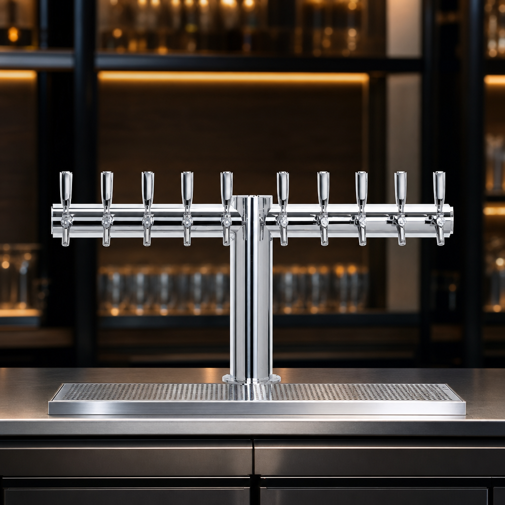 10-Faucet T-Style Tower