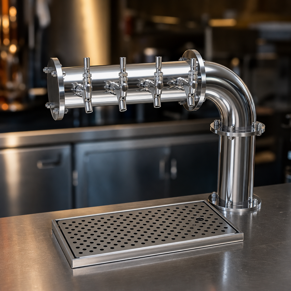 Four Stainless Steel Faucets