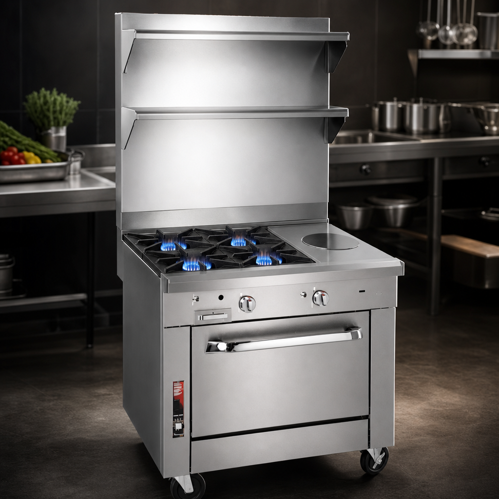 Four 35,000 BTU Open Burners
