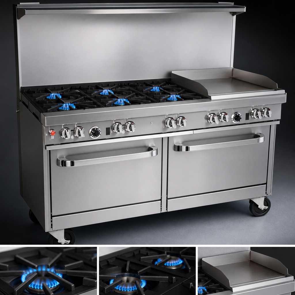 Six-Burner Top With Griddle