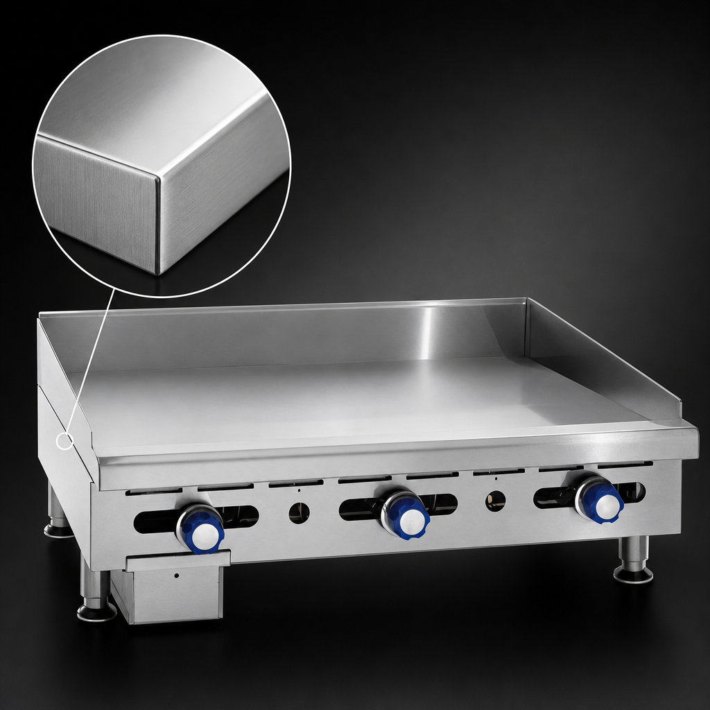 1-Inch Polished Steel Plate