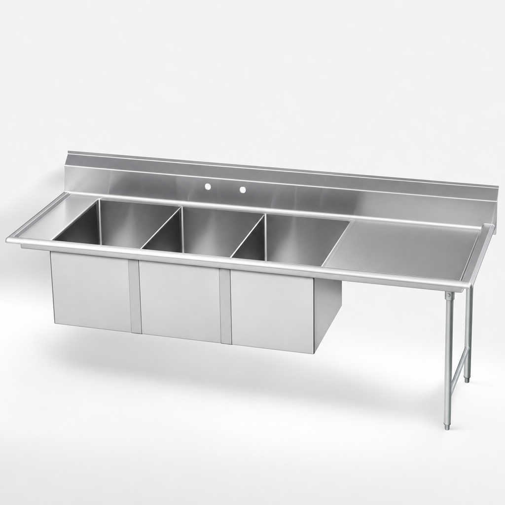 Three Fabricated Sink Bowls