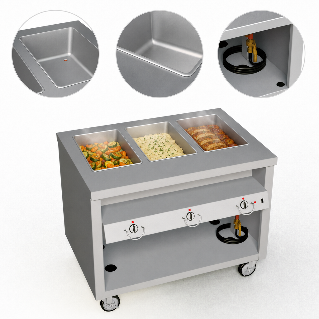 Three Sealed Hot Food Wells