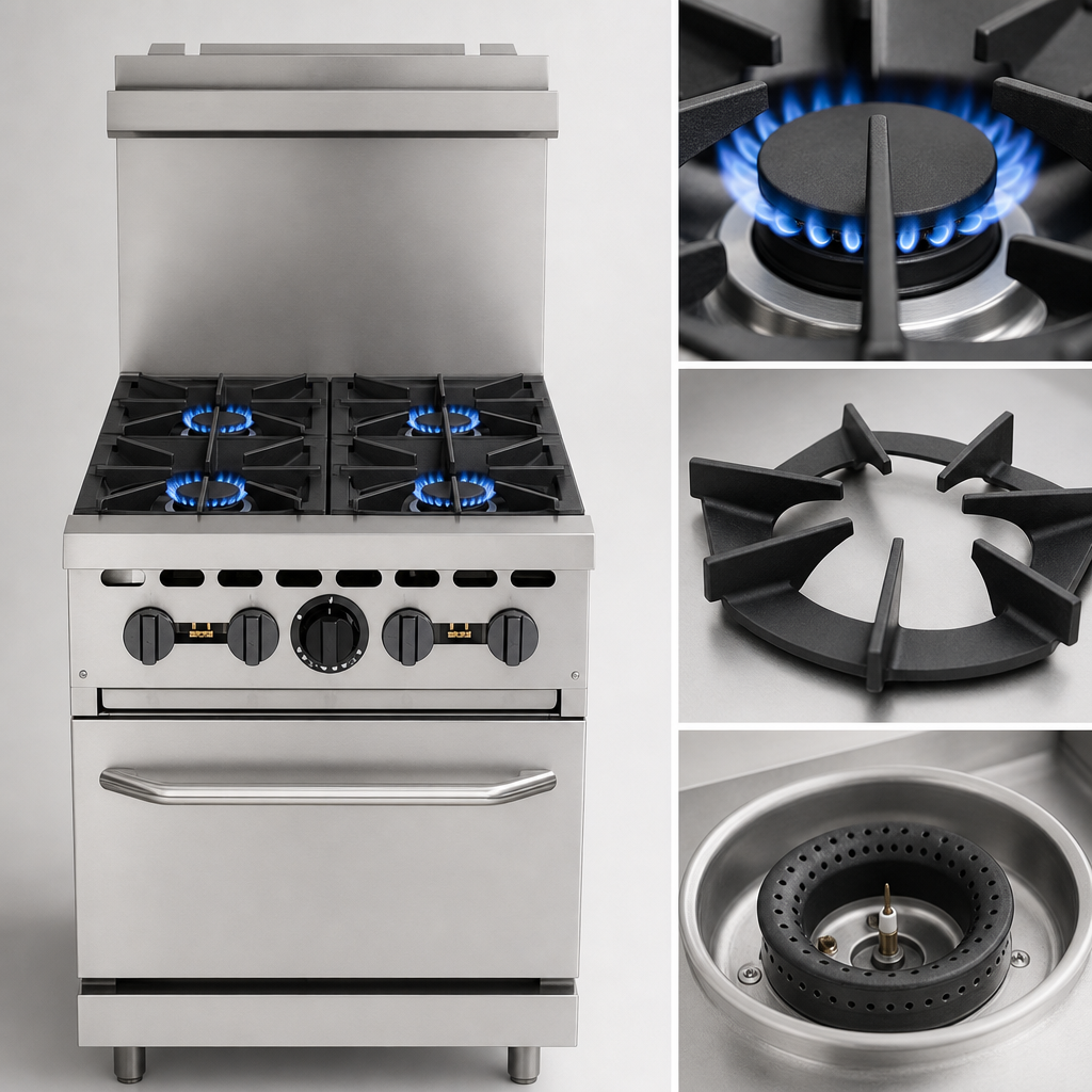 Four Open Burners