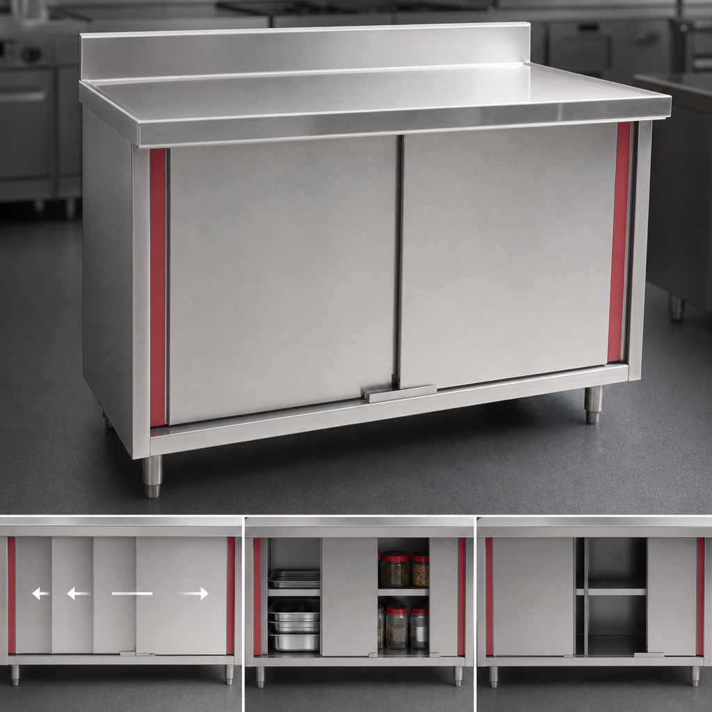 Cabinet Base with Four Sliding Doors
