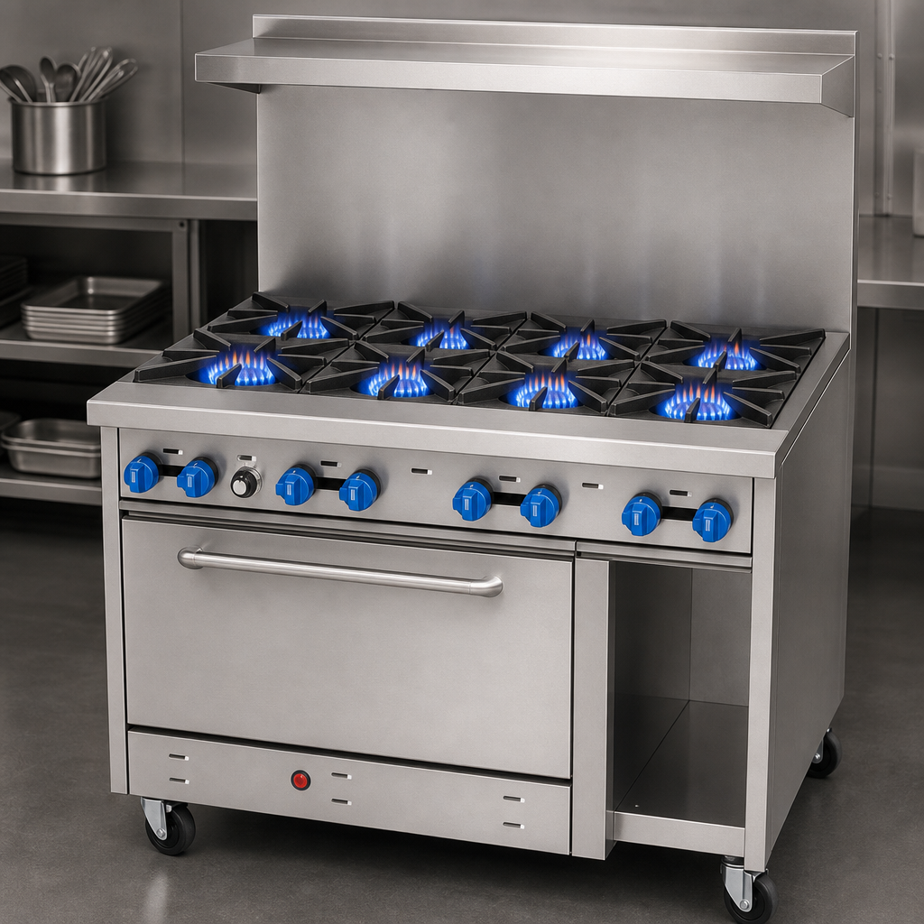 Eight Open Star Burners