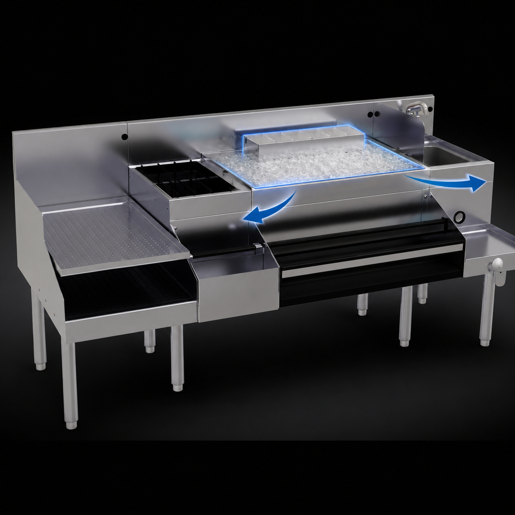 Center-Mounted Ice Bin