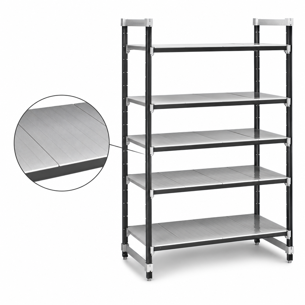 Five Solid Shelf Plates