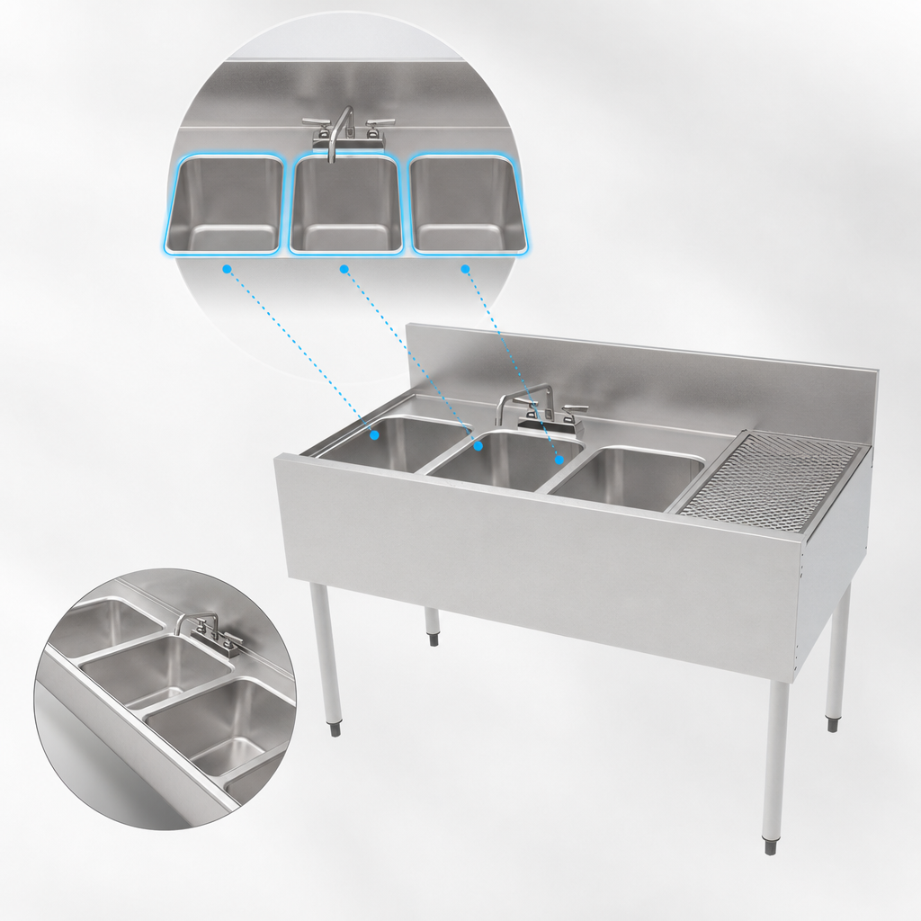 Three-Compartment Sink Layout