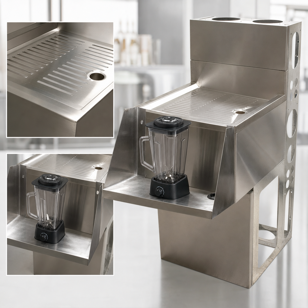 Drainboard with Add-On Blender Station Shelf