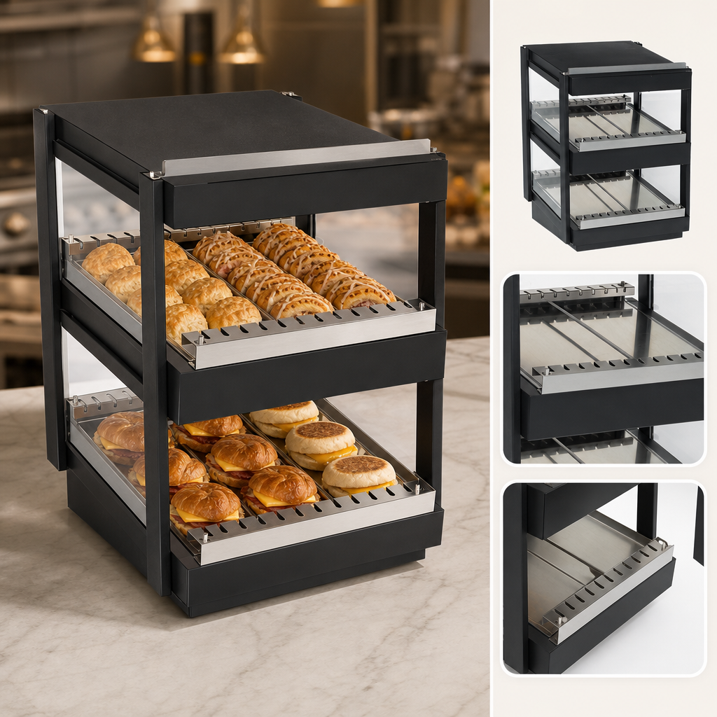 Dual Slanted Shelf Design