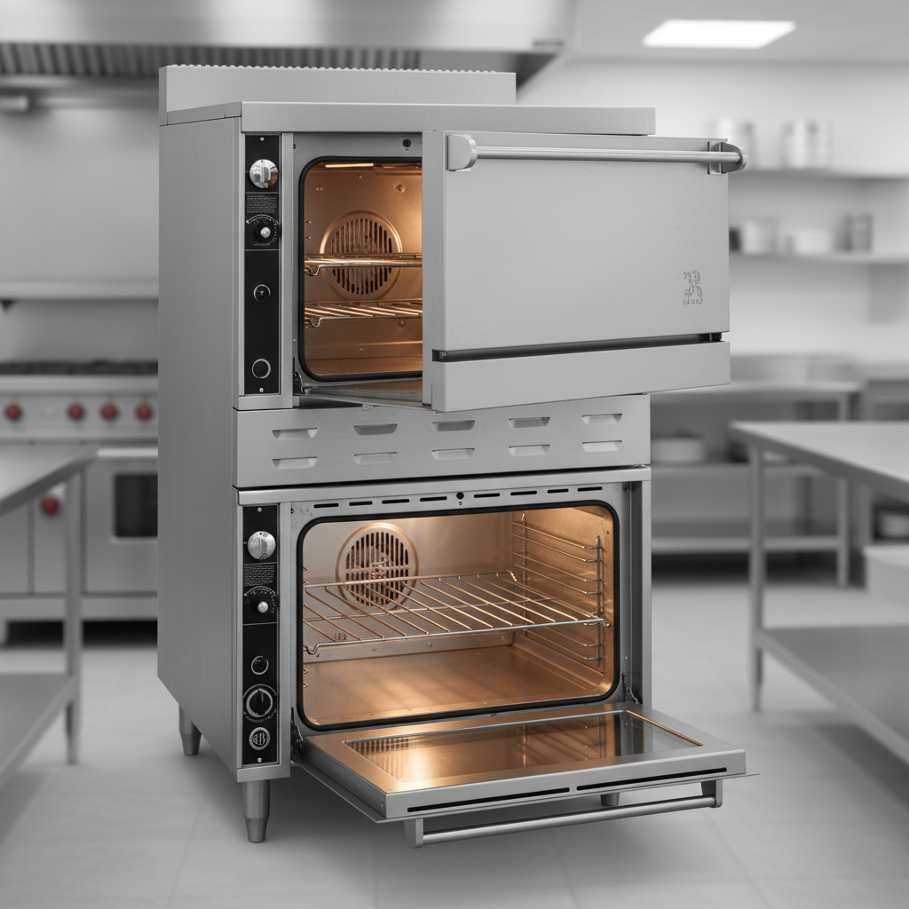 Effortlessly cook multiple dishes simultaneously with the versatile double standard ovens of this heavy-duty gas range.