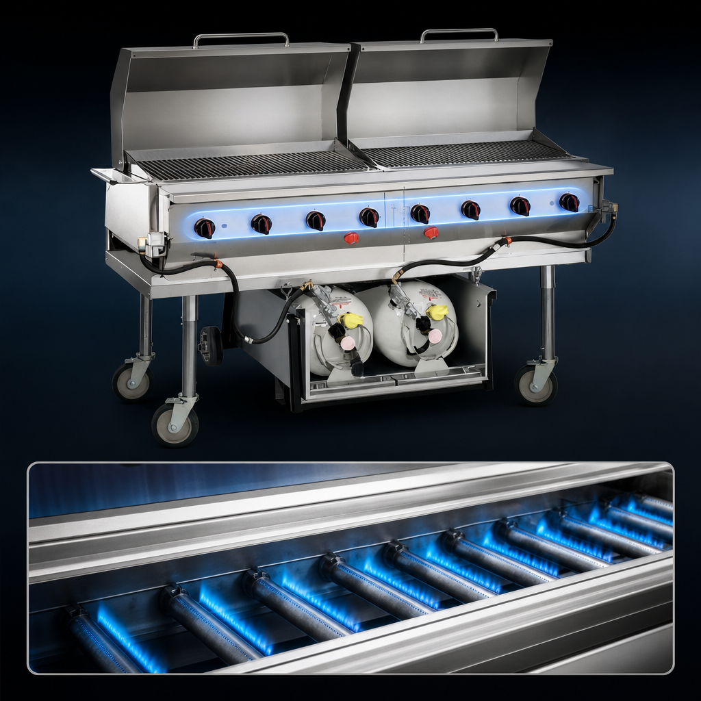 Eight High-Output Burners
