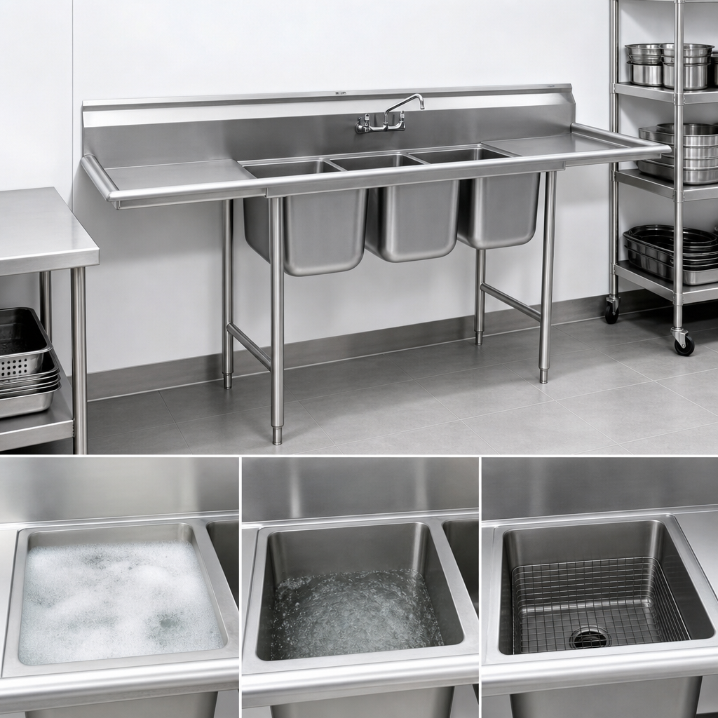 Three-Compartment Sink