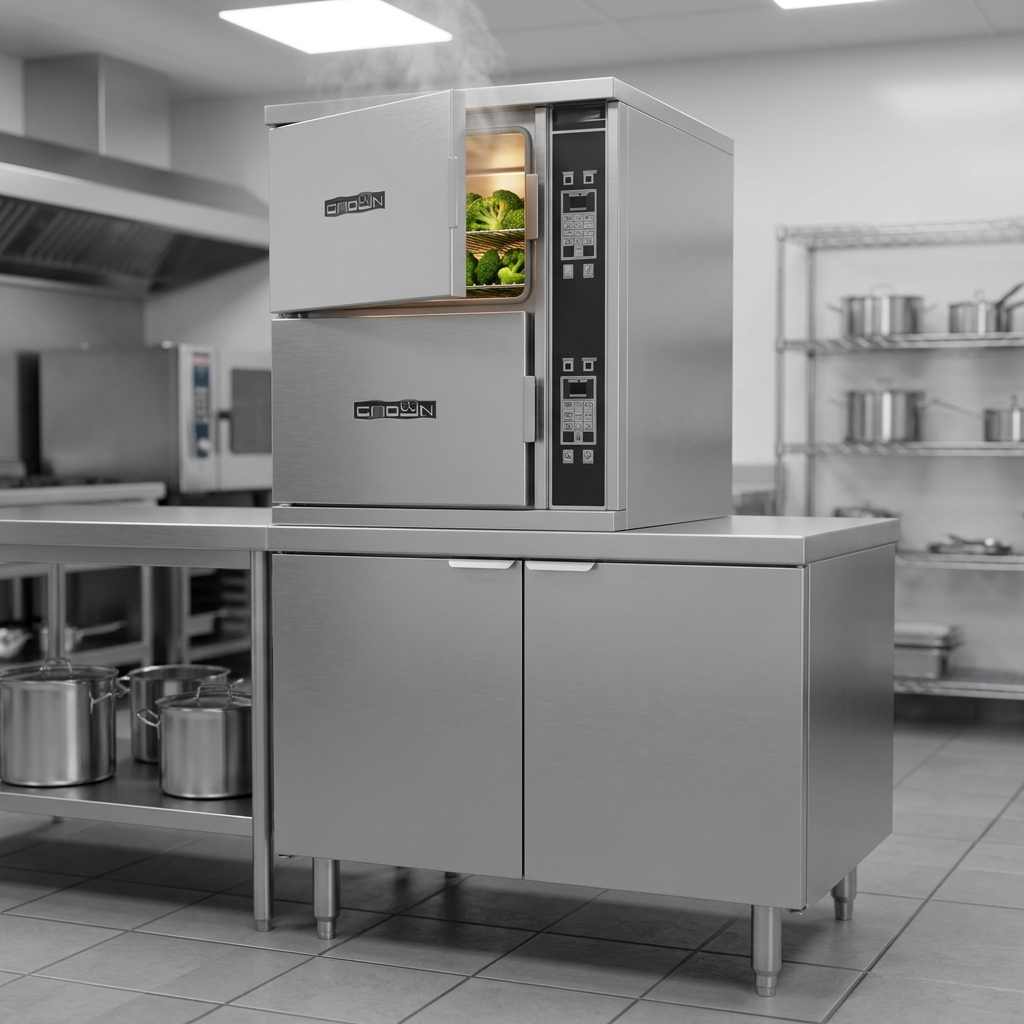 Maximize your kitchen's output with the steamer's dual compartment design, allowing you to prepare different dishes simultaneously.