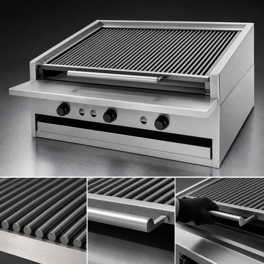 Free-Floating Round Rod Top Grate