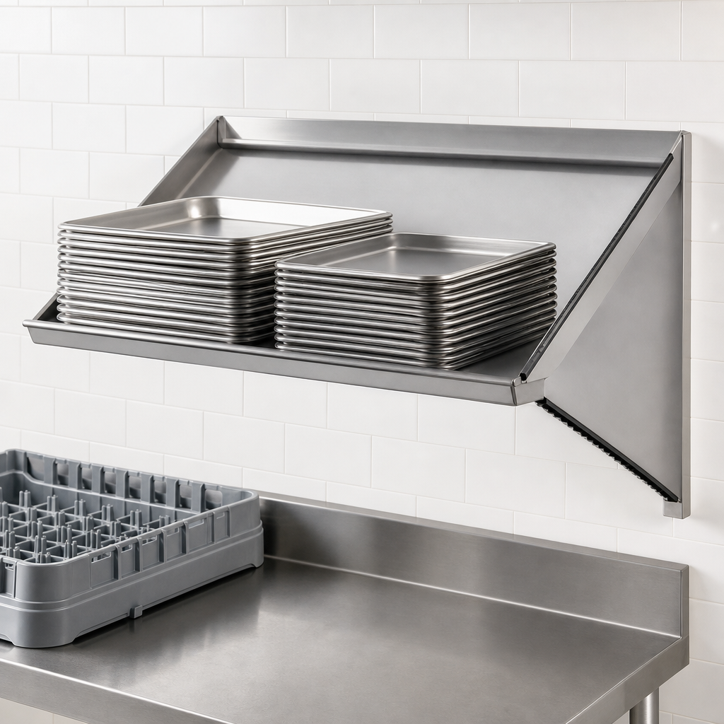 Wall-Mounted Slanted Shelf