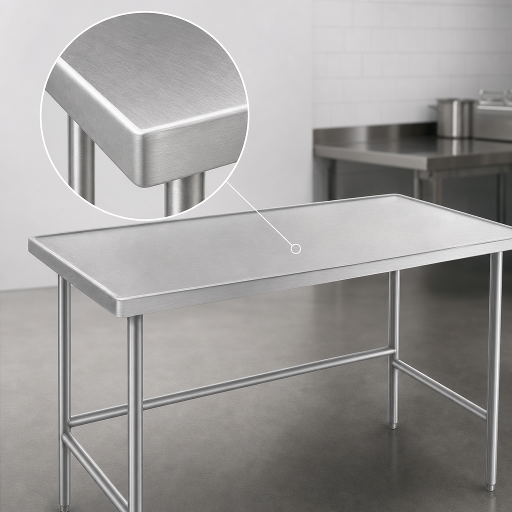 14-Gauge 304 Stainless Steel Top