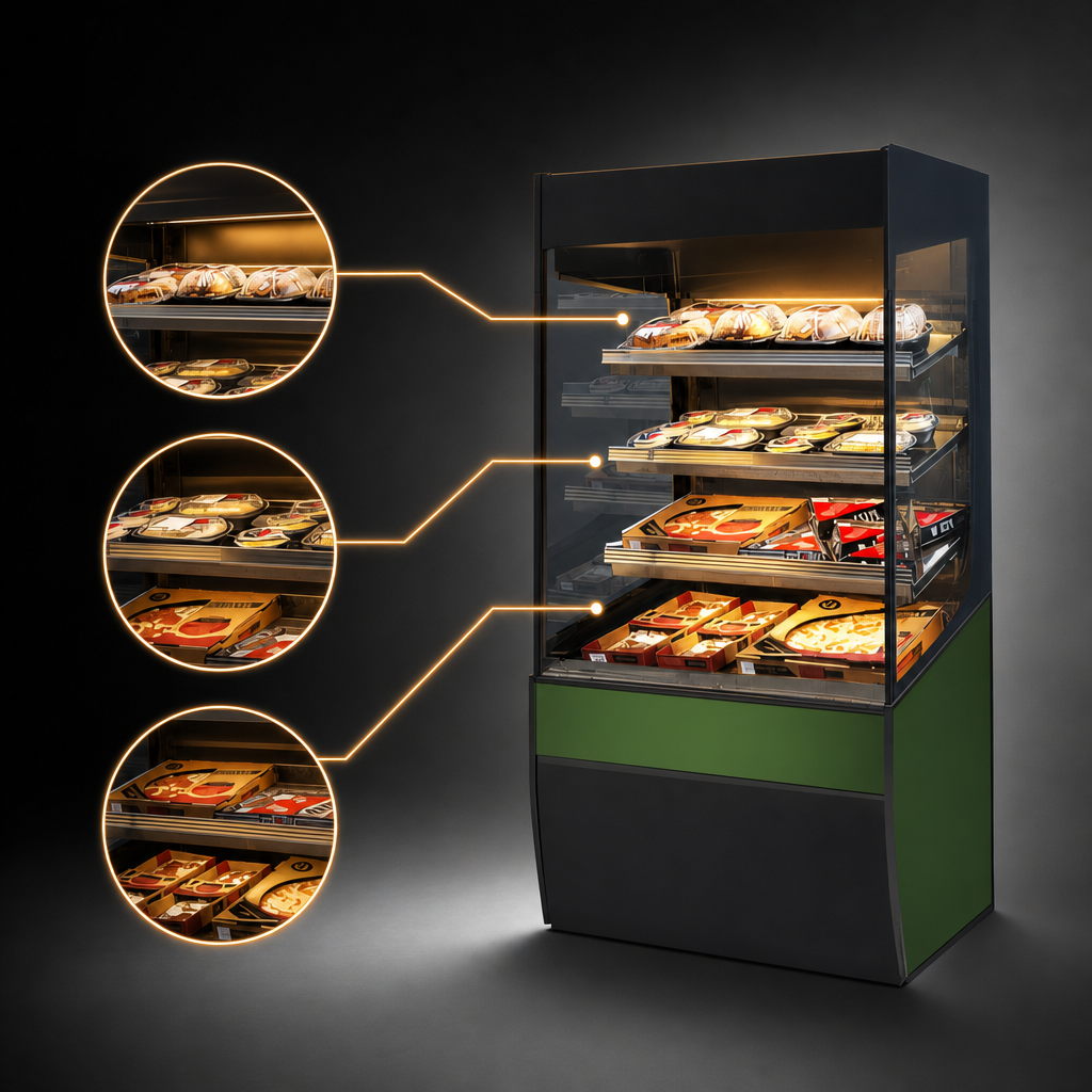 Three Independently Controlled Heated Shelves