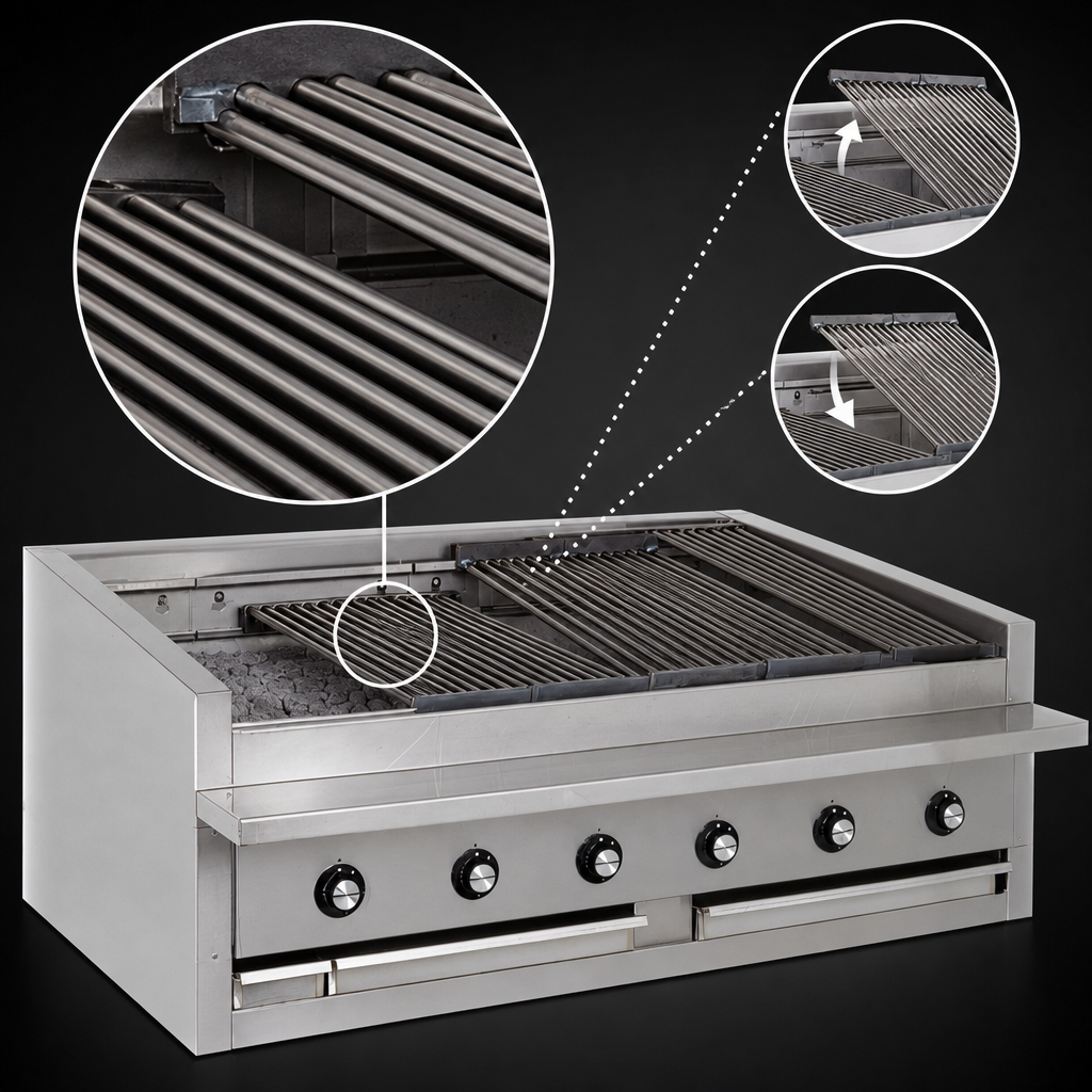 Free-Floating Round Rod Top Grate