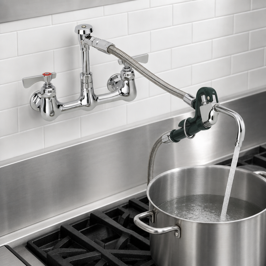 Wall-Mount Pot Filler Assembly
