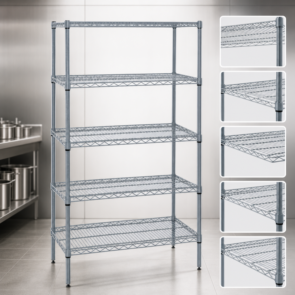 Five Wire Shelves Included