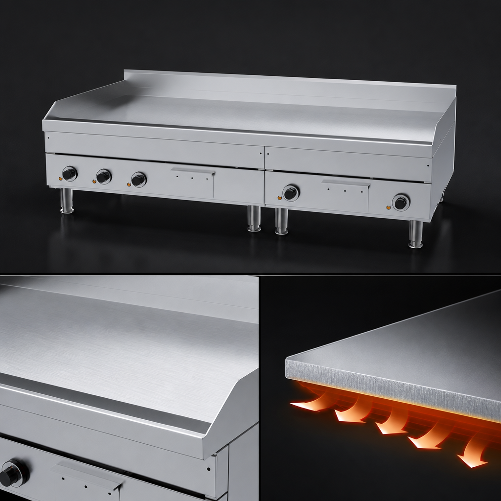 Smooth Polished Steel Griddle Plate