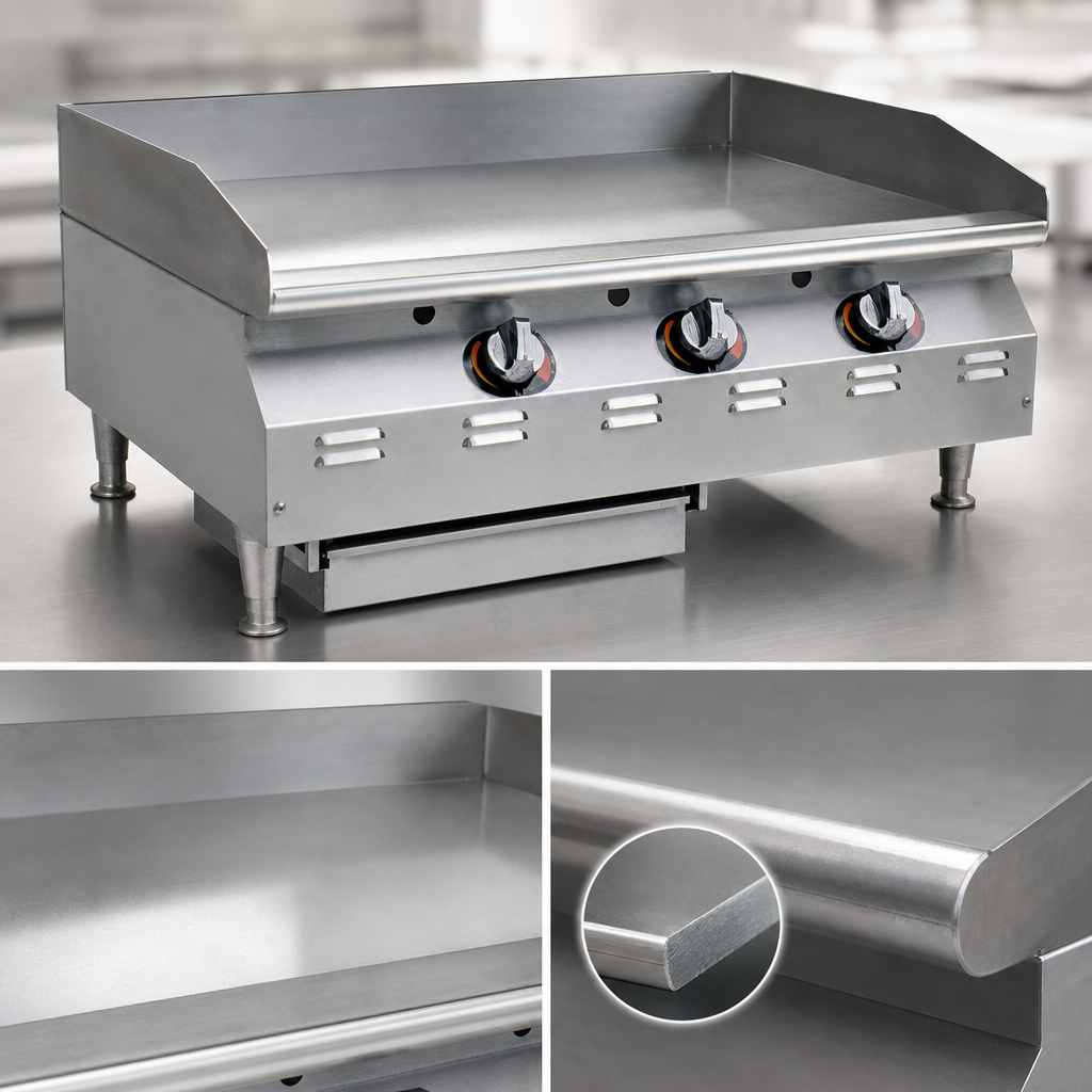 Smooth Polished Steel Griddle Plate