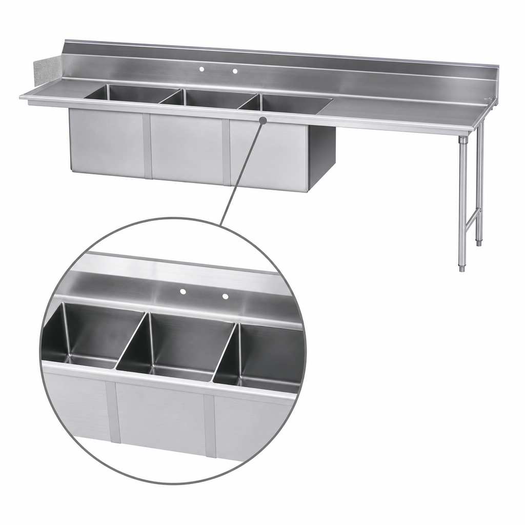 Three Fabricated Sink Bowls