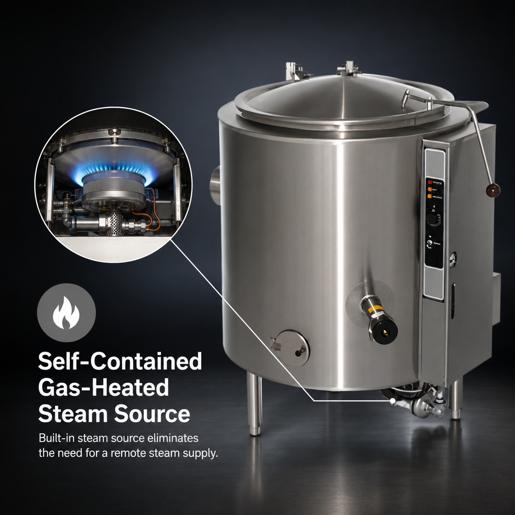 Self-Contained Gas-Heated Steam Source