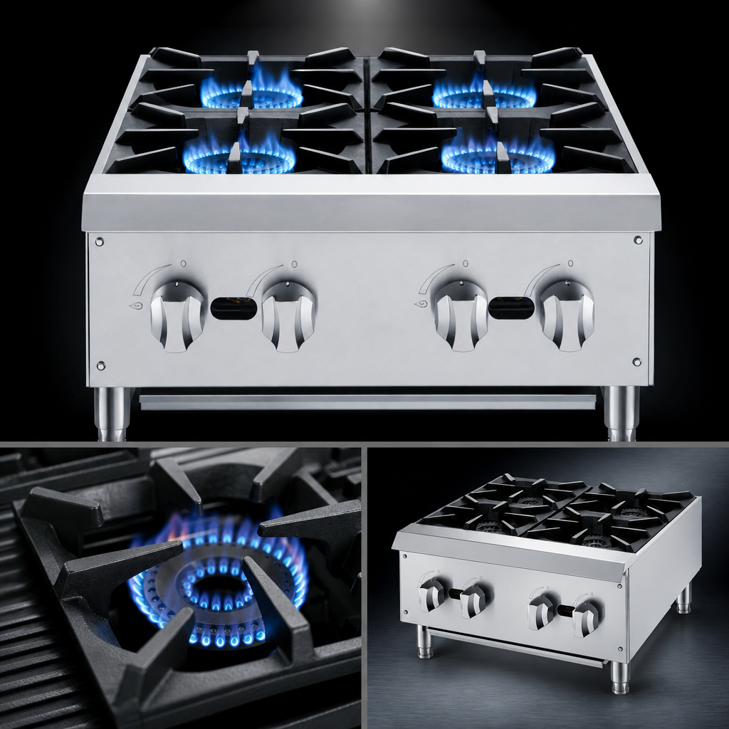 Four Cast Iron Burners