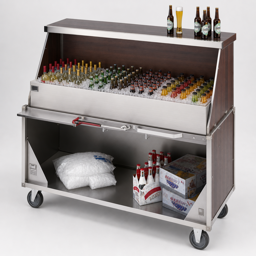 Full-Length 304 Stainless Steel Ice Bin