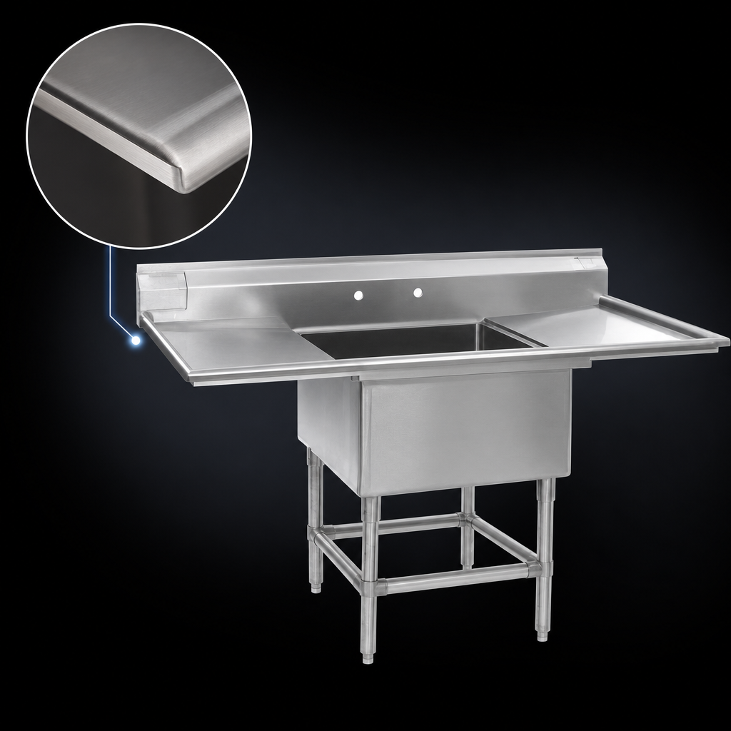 14-Gauge 304 Stainless Steel Top