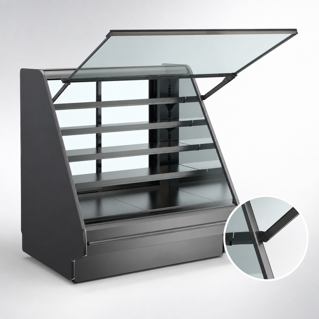 Flat Angled Lift-Up Front Glass