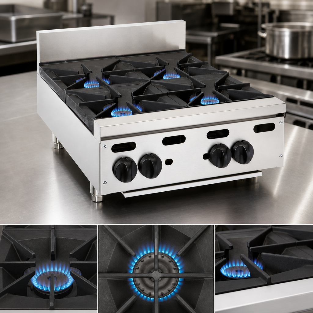 Six Open Burners