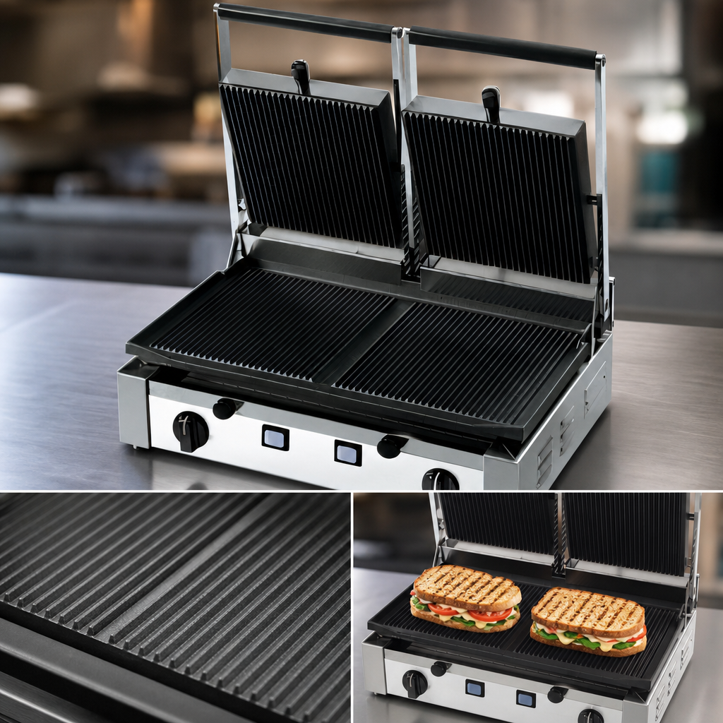 Dual Ribbed Cast Iron Plates